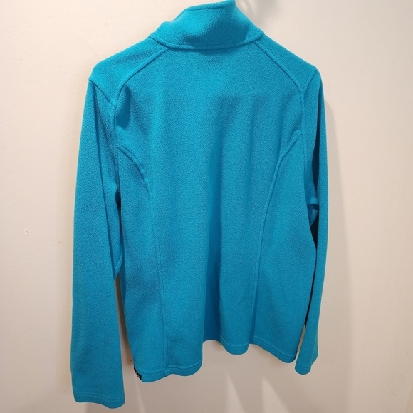 Land's End Teal Fleeces quarter zip pullover sweater size 10-12 - Picture 7 of 10